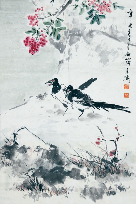 王雪濤 花鳥立軸 68*44cm