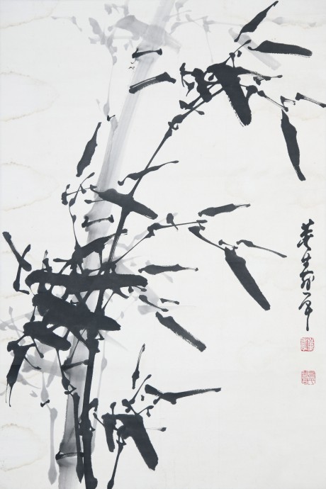 董壽平  竹立軸 68×45CM